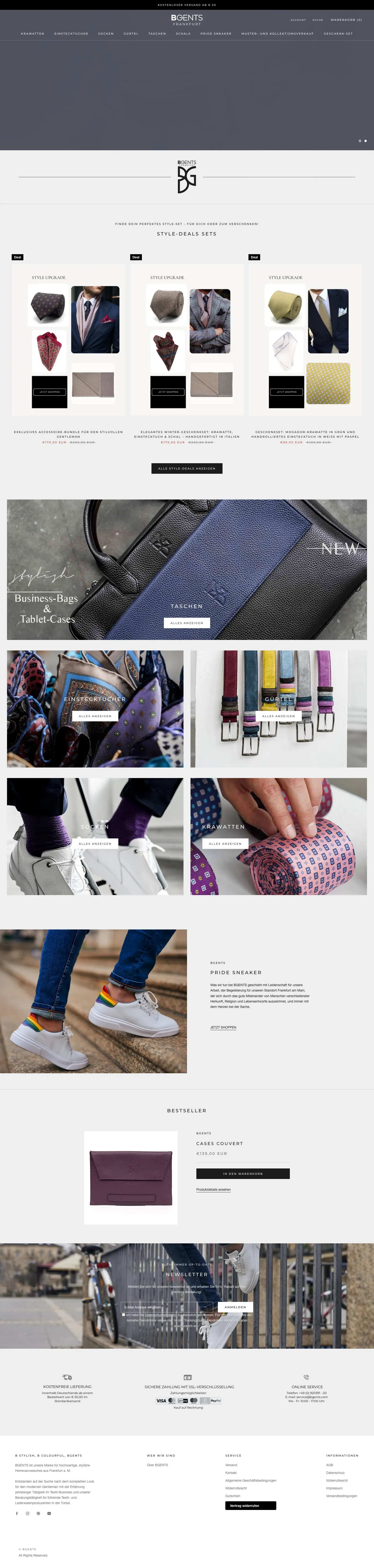 BGENTS Frankfurt: Shopify-Shop von Mavilab